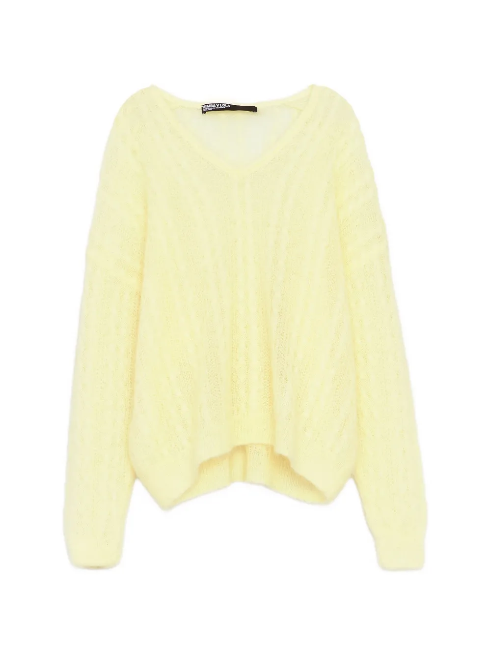 BIMBA Y LOLA light-yellow boxy mohair sweater - Giallo