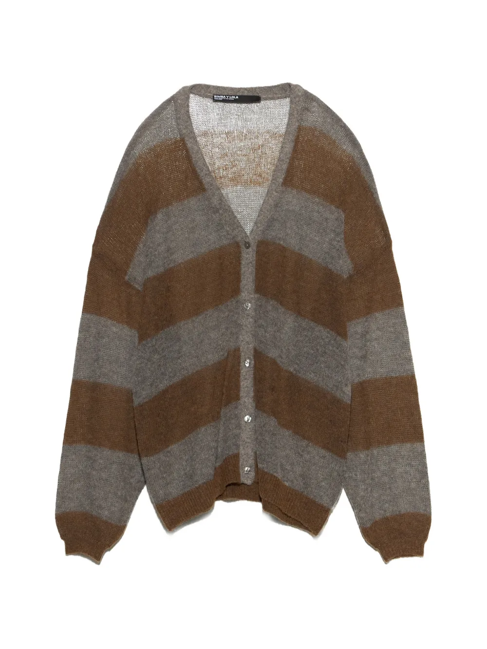 BIMBA Y LOLA toffee striped wool cardigan - Brown