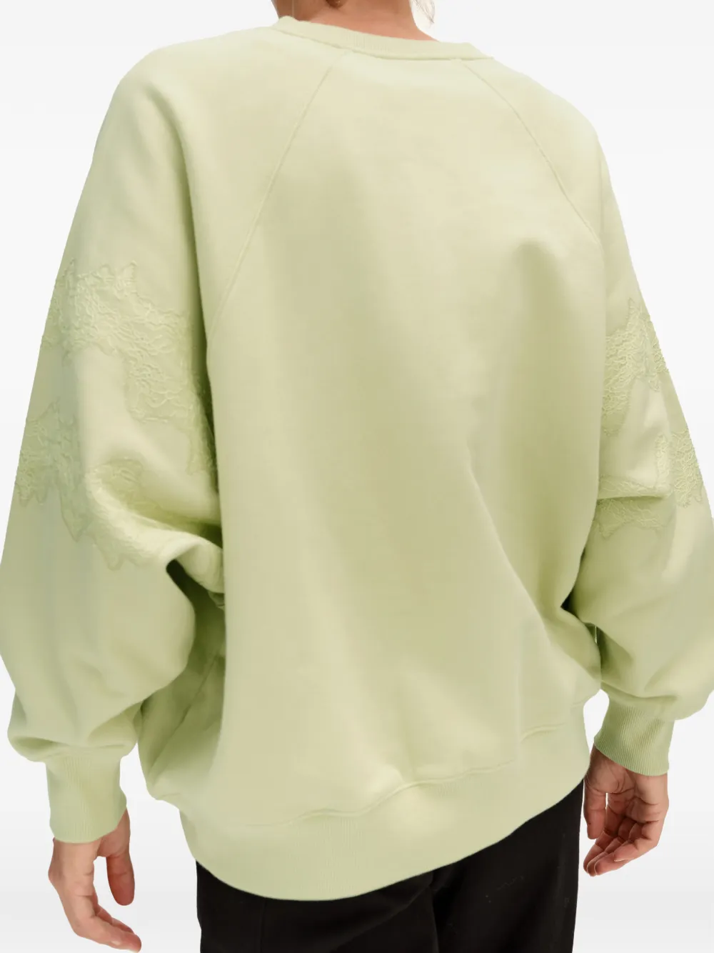 BIMBA Y LOLA oversize lime lace sweatshirt Groen