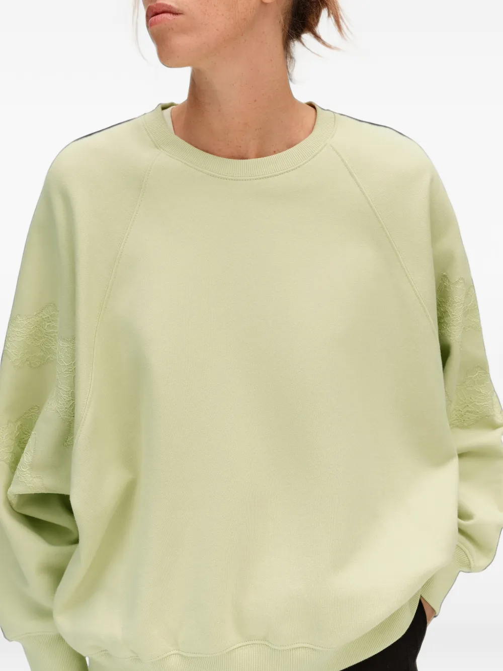 BIMBA Y LOLA oversize lime lace sweatshirt Groen