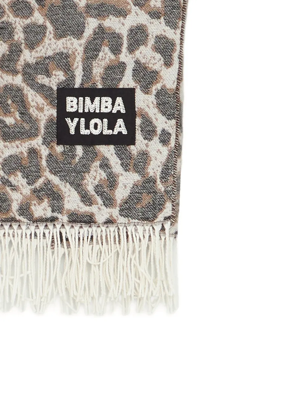 BIMBA Y LOLA white leopard spot scarf Beige
