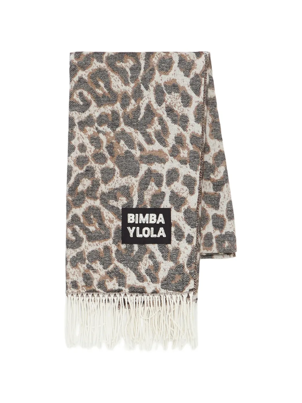 BIMBA Y LOLA white leopard spot scarf Beige