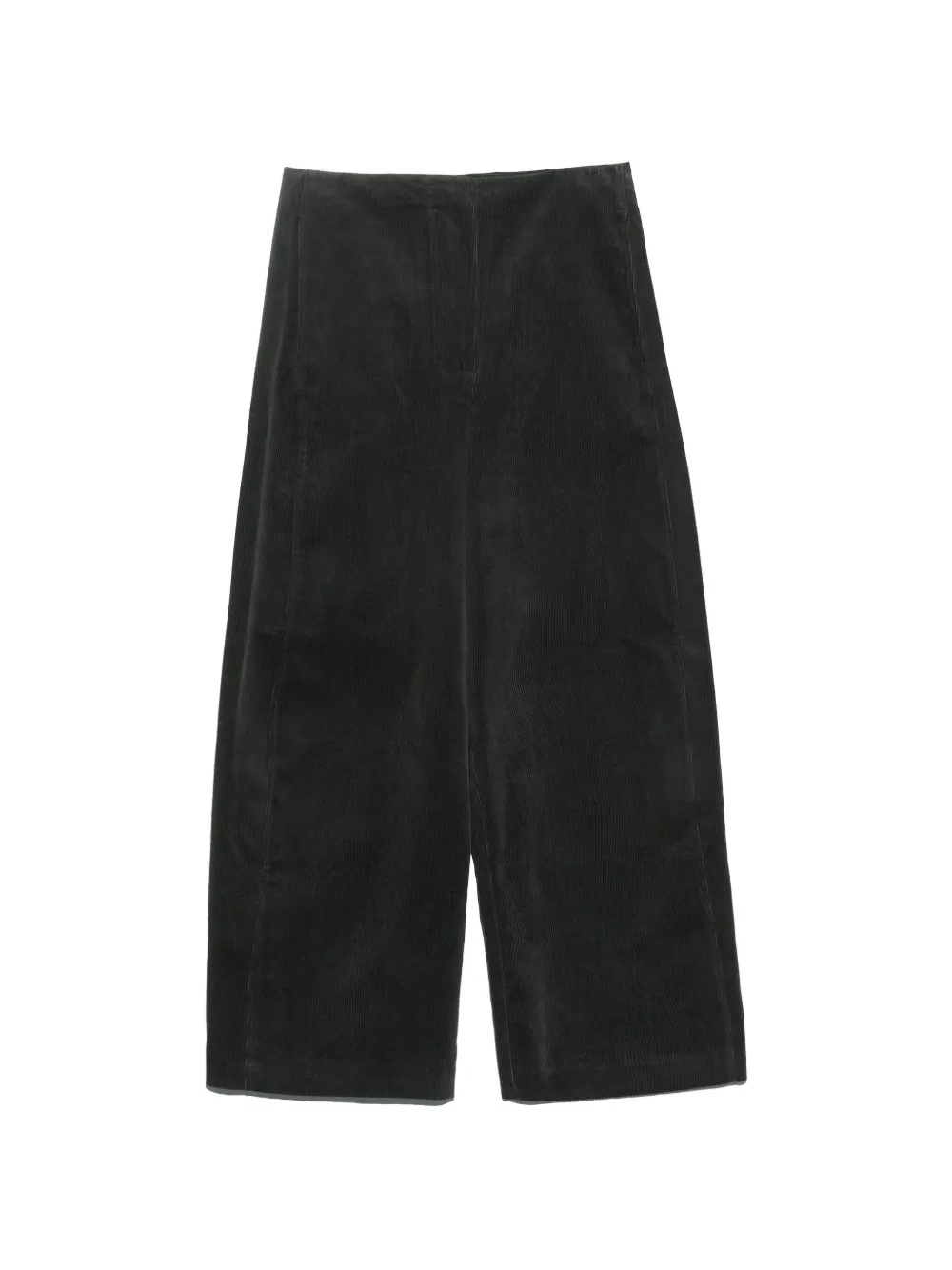 BIMBA Y LOLA dark-gray corduroy barrel-leg trousers Zwart