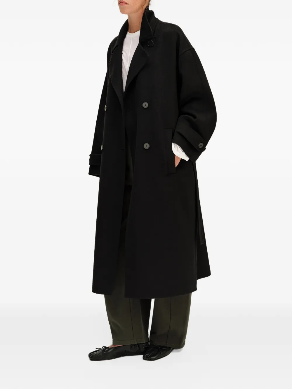 BIMBA Y LOLA reversible coat with black belt face Zwart
