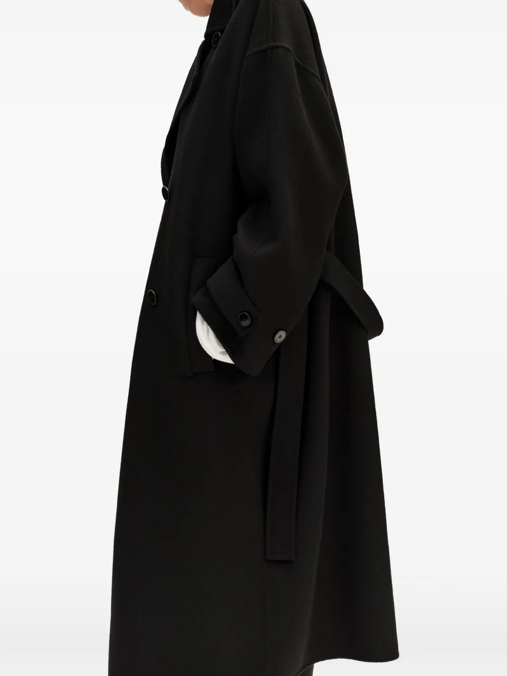 BIMBA Y LOLA reversible coat with black belt face Zwart