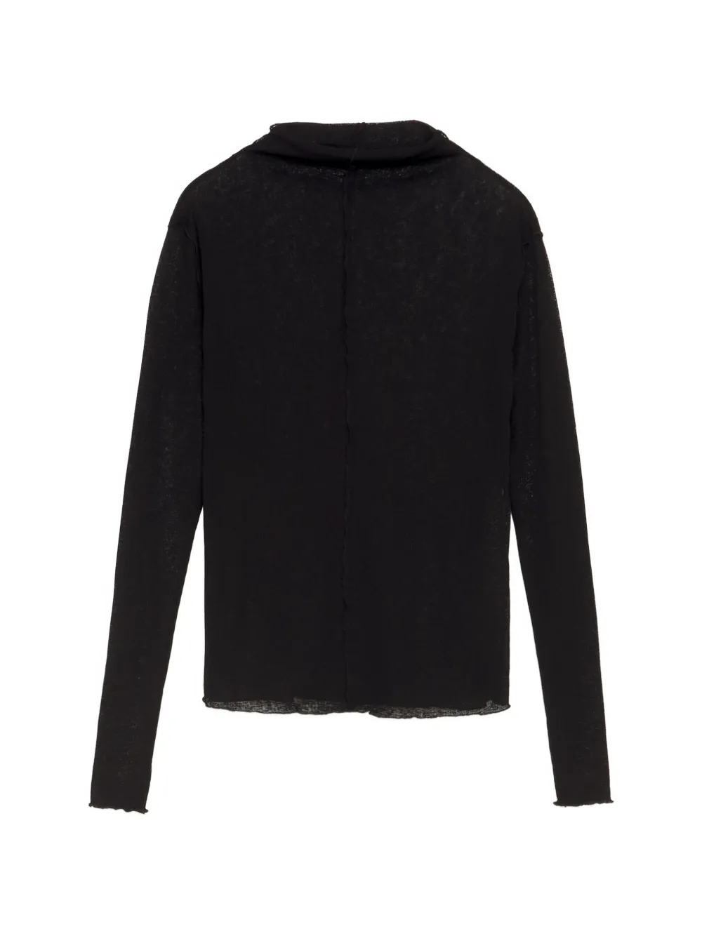 BIMBA Y LOLA fitted black ribbed T-shirt Zwart
