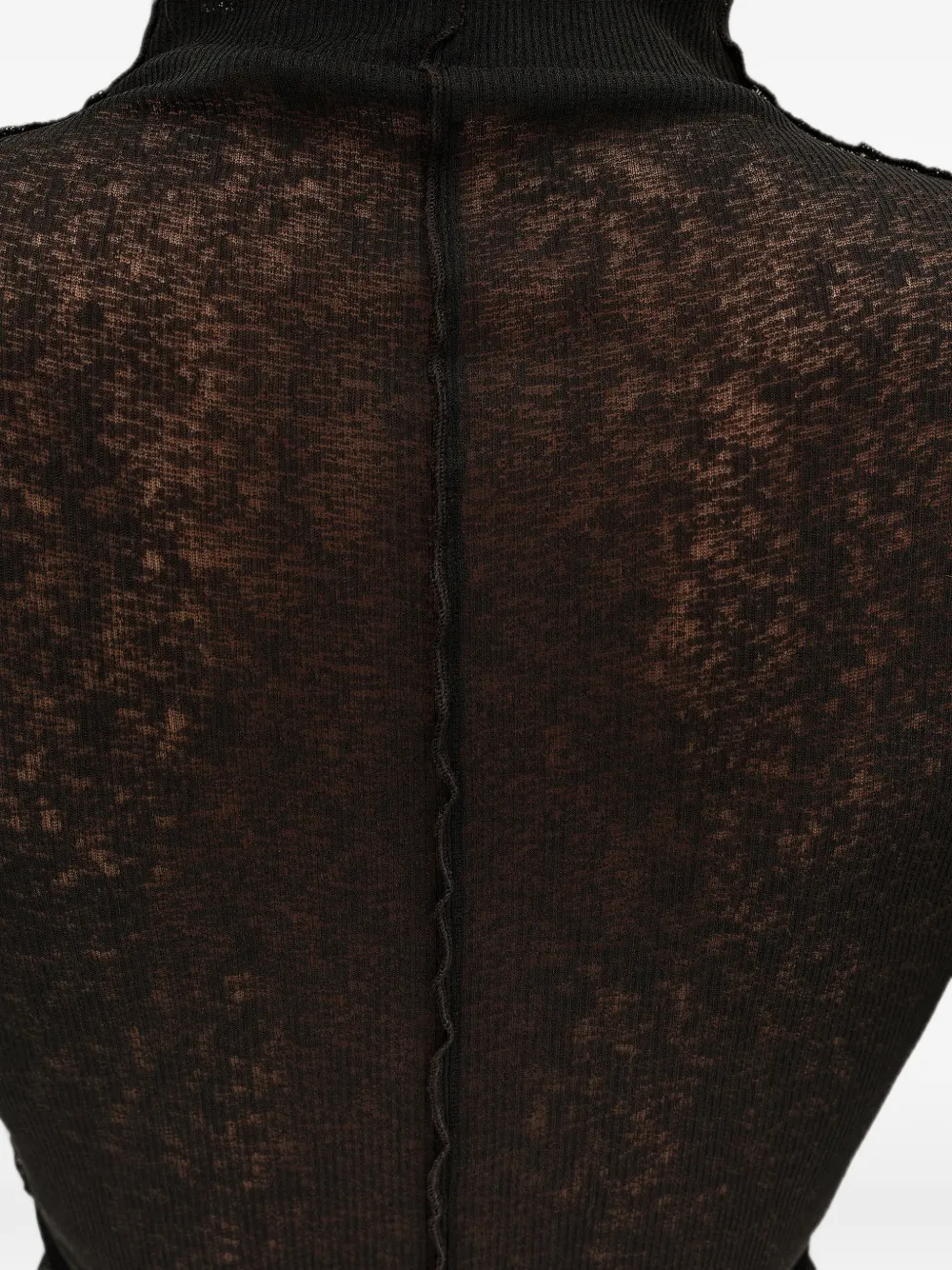 BIMBA Y LOLA fitted black ribbed T-shirt Zwart