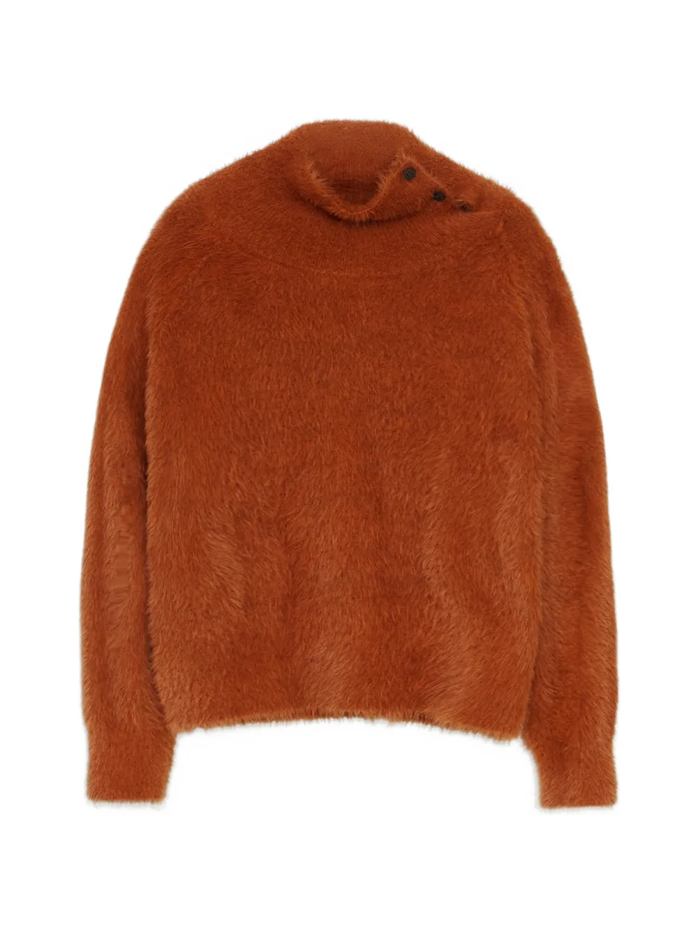 BIMBA Y LOLA burnt-orange fur turtleneck sweater Oranje