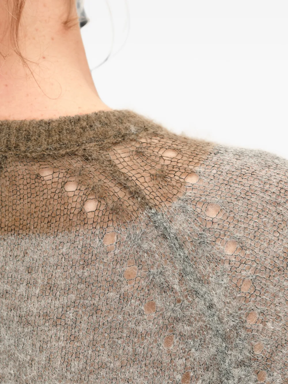 BIMBA Y LOLA toffee striped wool sweater Bruin