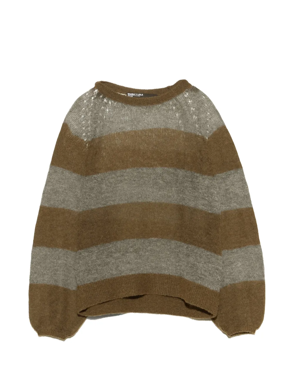 BIMBA Y LOLA toffee striped wool sweater - Marrone