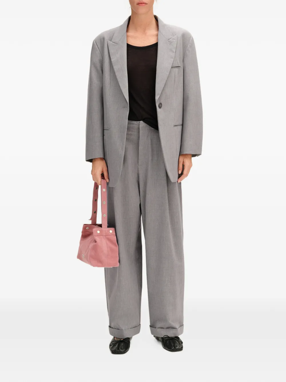 BIMBA Y LOLA light-grey barrel trousers Grijs