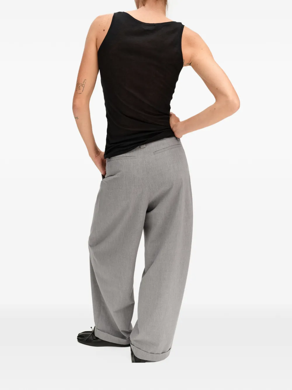 BIMBA Y LOLA light-grey barrel trousers Grijs