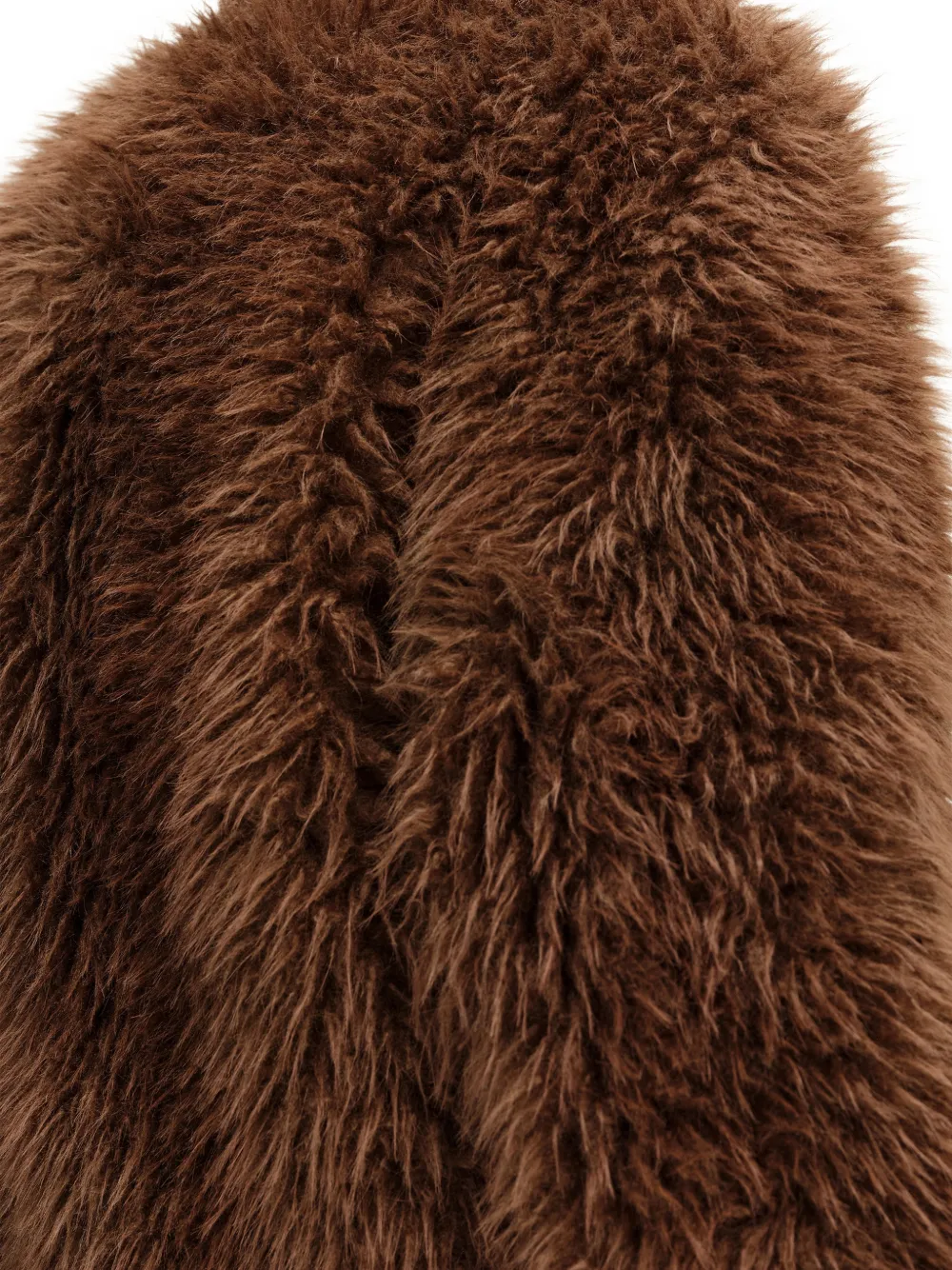 BIMBA Y LOLA khaki brown fur bomber jacket Bruin