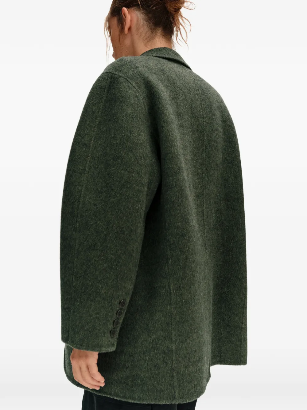 BIMBA Y LOLA khaki tailored double-face double-breasted coat Groen