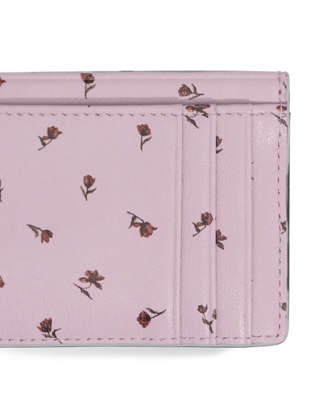 BIMBA Y LOLA tulip mini mauve leather card holder Roze
