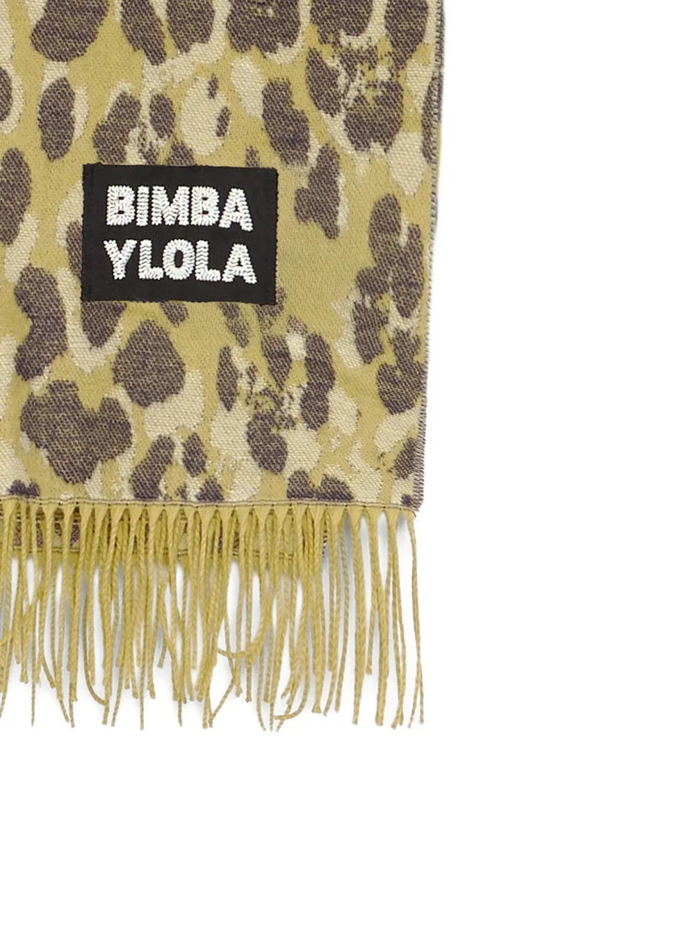 BIMBA Y LOLA leopard print scarf in ochre Geel