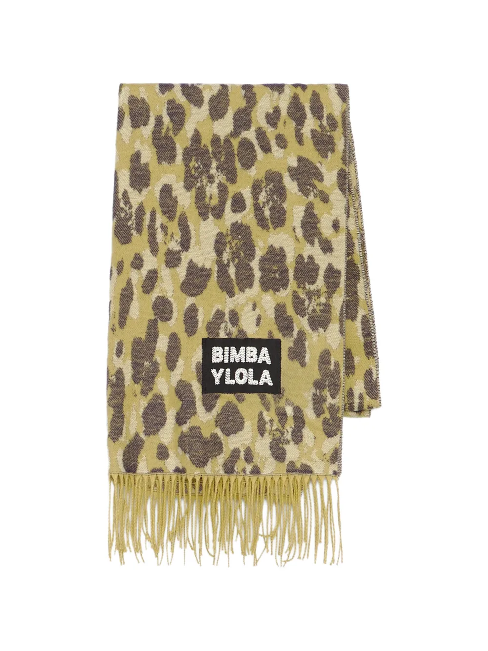 BIMBA Y LOLA leopard print scarf in ochre Geel