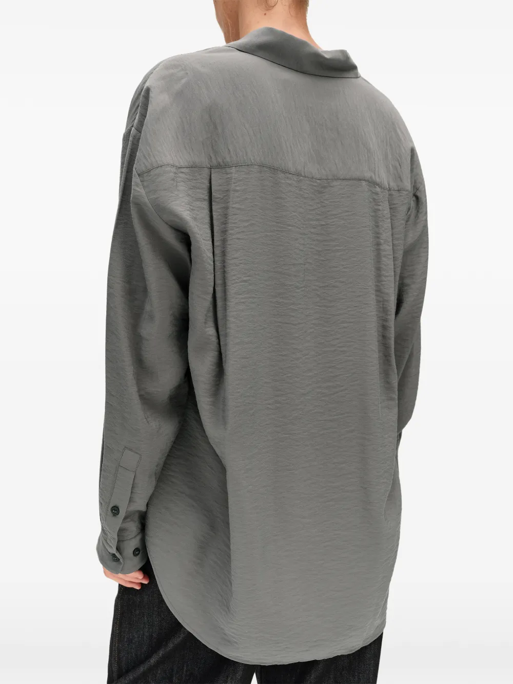 BIMBA Y LOLA anthracite straight-leg shirt Grijs