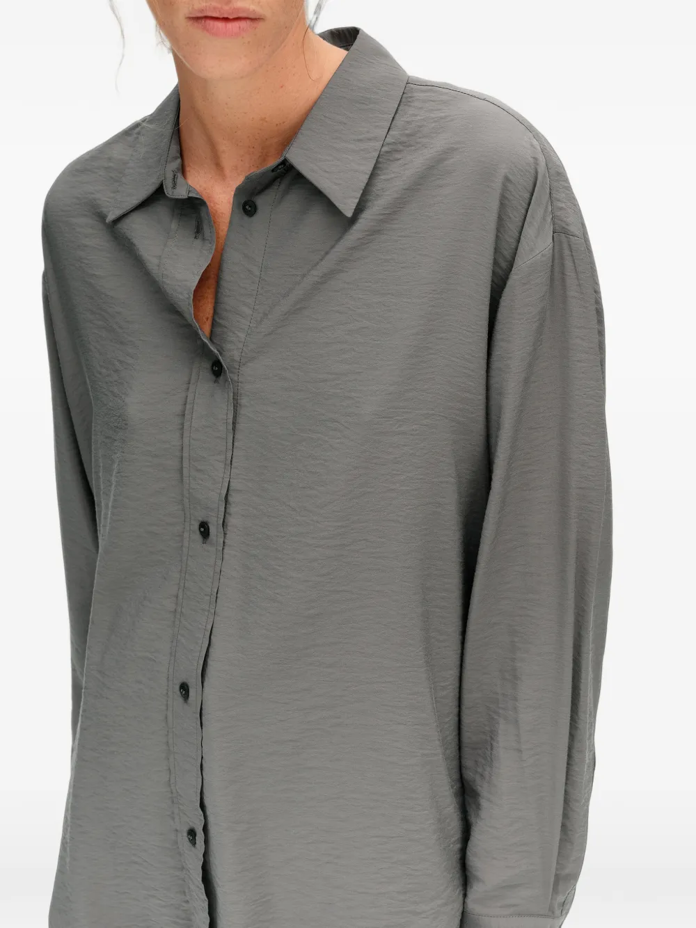 BIMBA Y LOLA anthracite straight-leg shirt Grijs