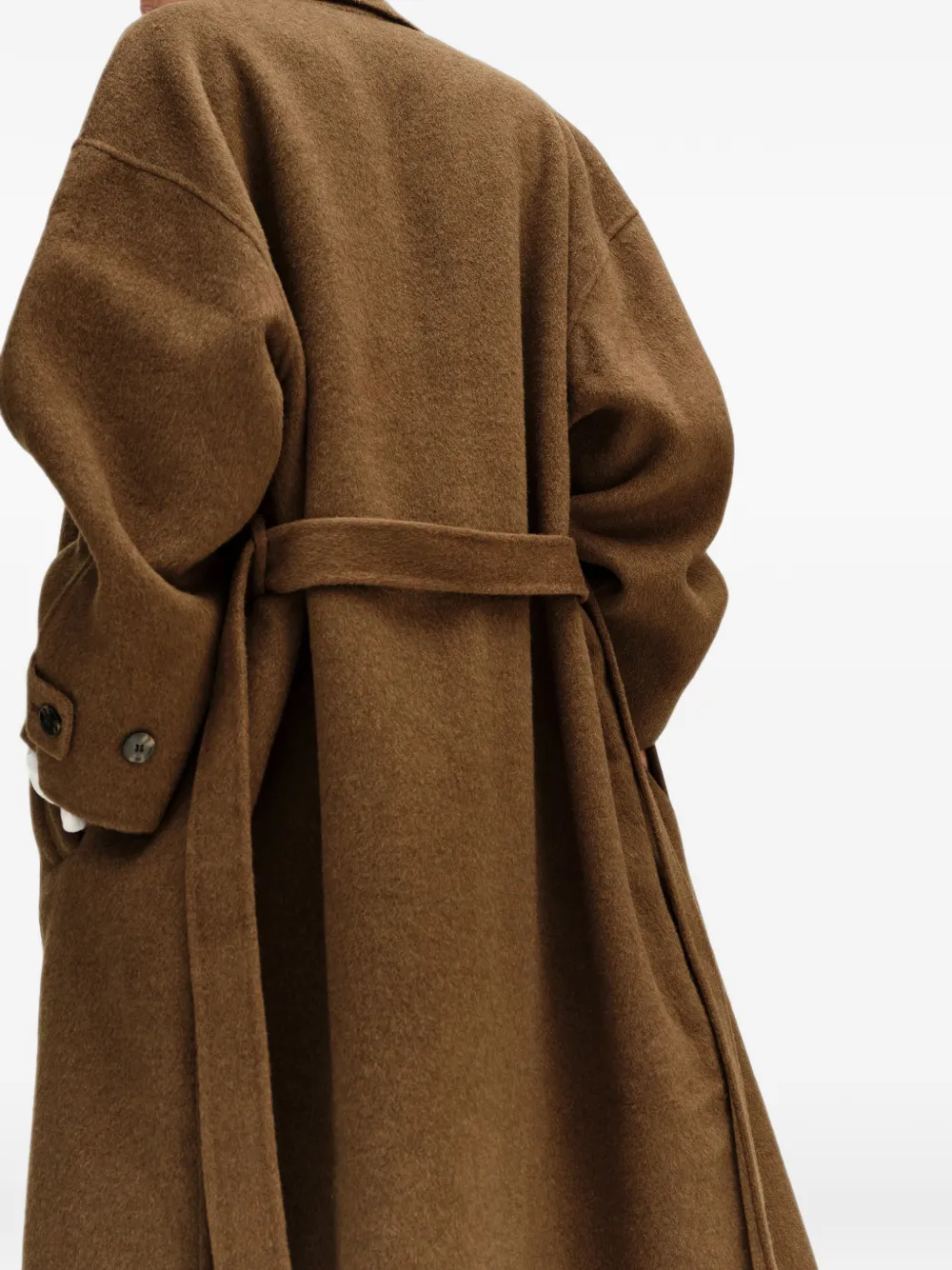 BIMBA Y LOLA reversible coat with olive green belt Groen