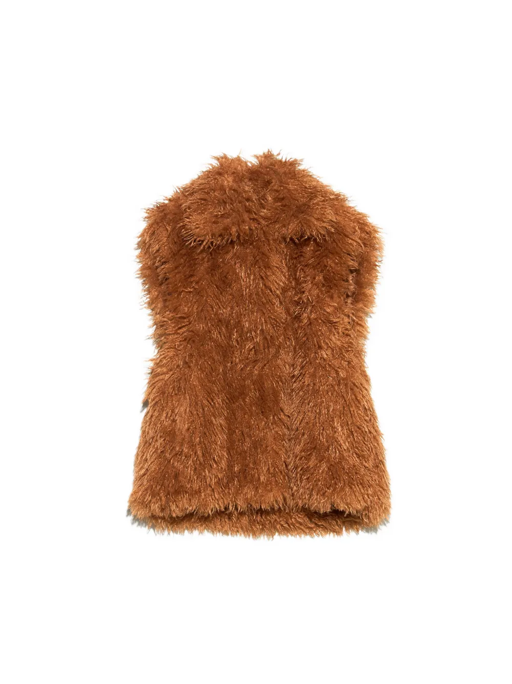 BIMBA Y LOLA Oversized-Weste aus toffeefarbenem Pelz - Braun