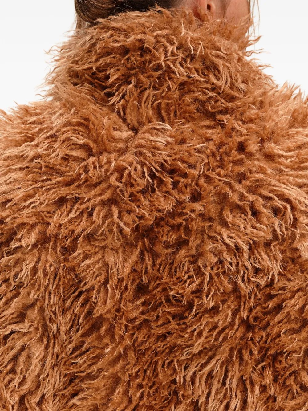 BIMBA Y LOLA oversized toffee fur vest Bruin