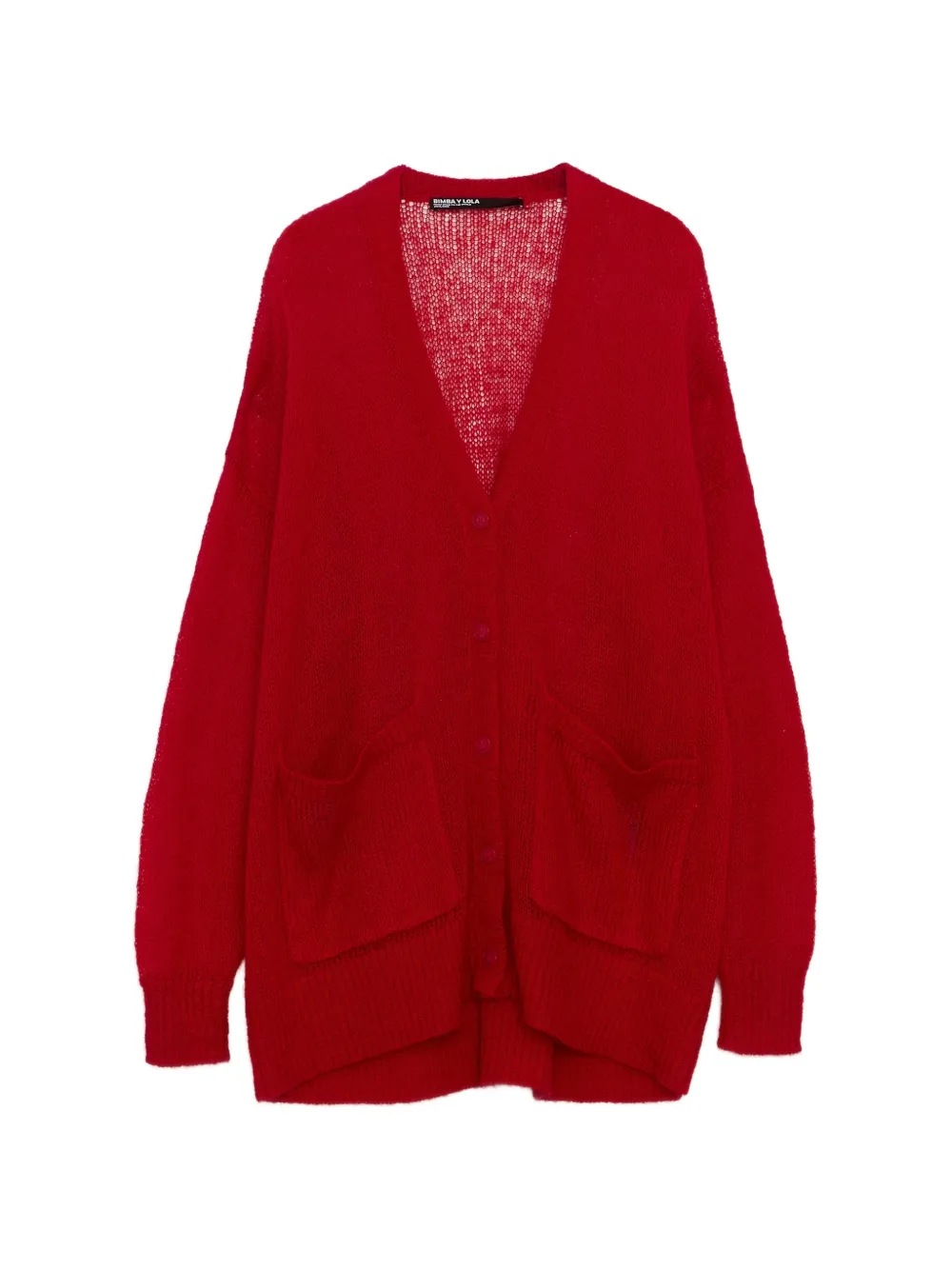 BIMBA Y LOLA long red mohair cardigan - Rosso
