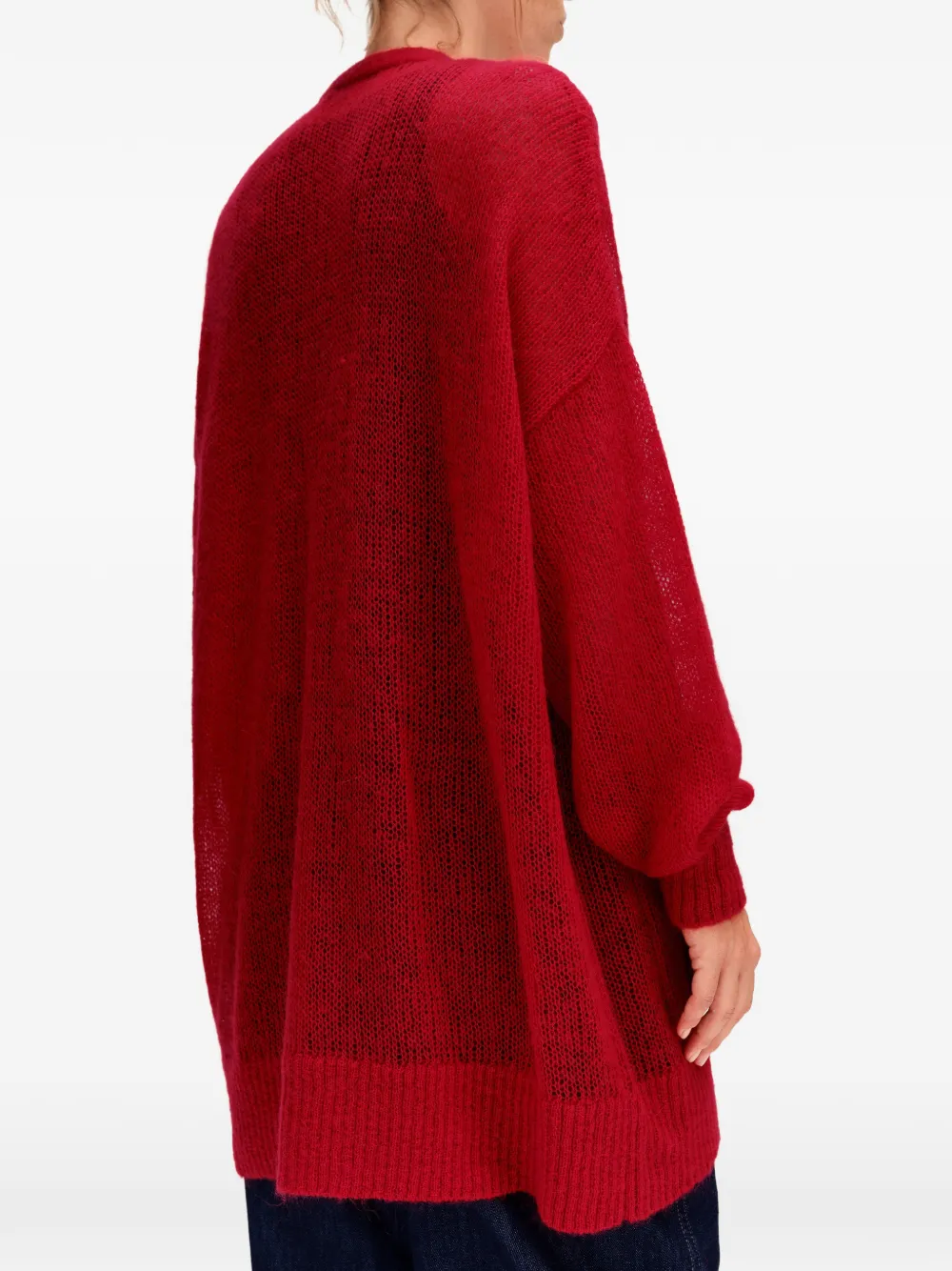 BIMBA Y LOLA long red mohair cardigan Rood