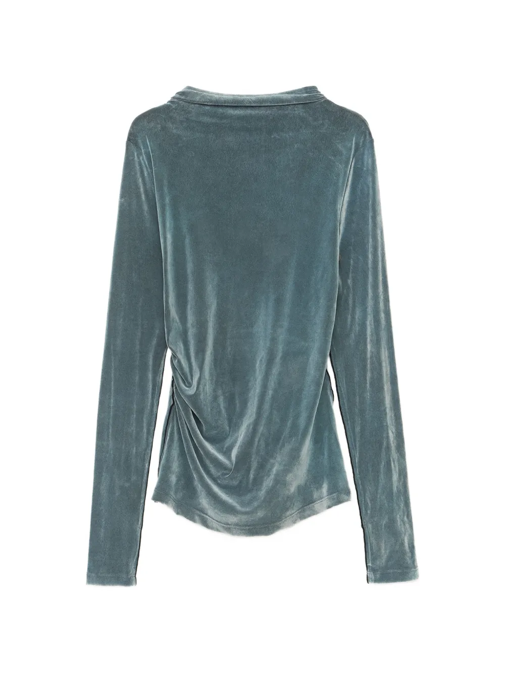 BIMBA Y LOLA light-blue fitted velvet T-shirt Blauw