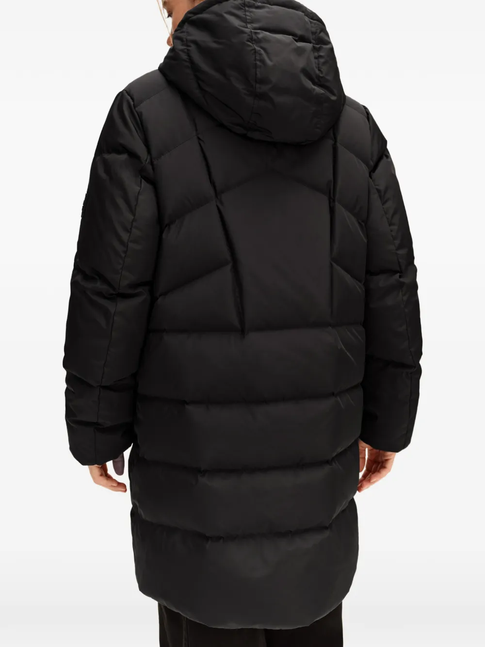 BIMBA Y LOLA black straight-cut mid-length puffer Zwart