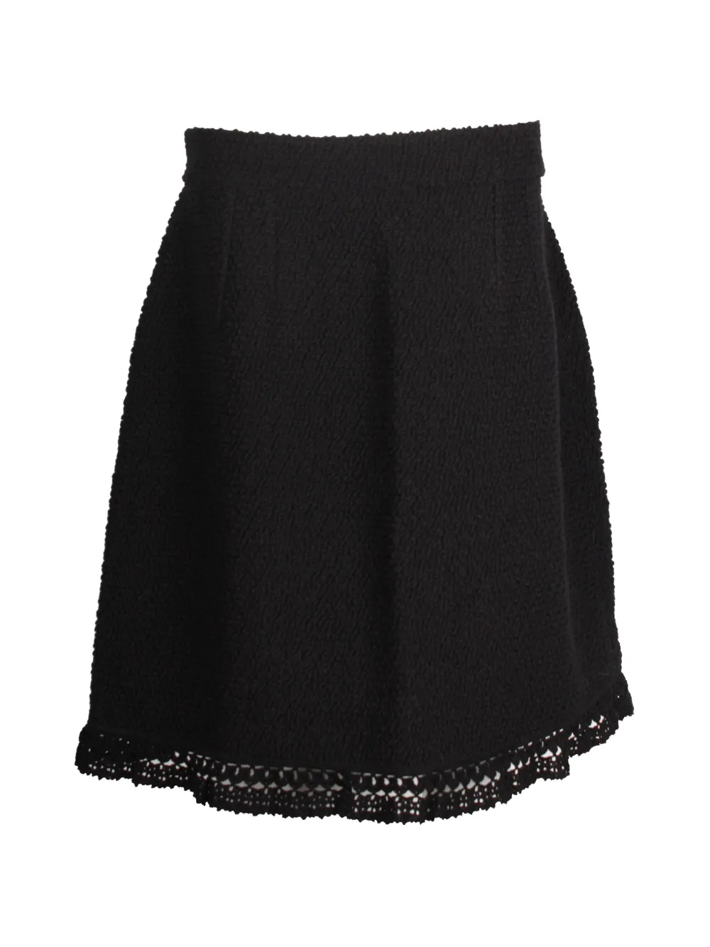 Dolce & Gabbana Pre-Owned Crochet-trimmed Boucher skirt - Schwarz