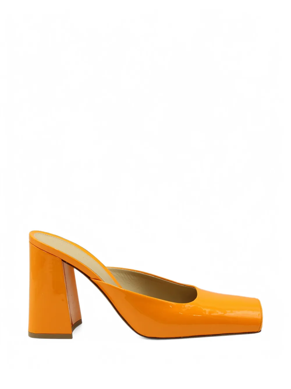 Bottega Veneta Pre-Owned square toe mules - Orange