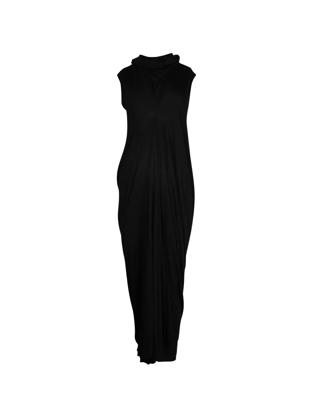 Rick Owens Lilies mock-neck draped maxi dress - Nero