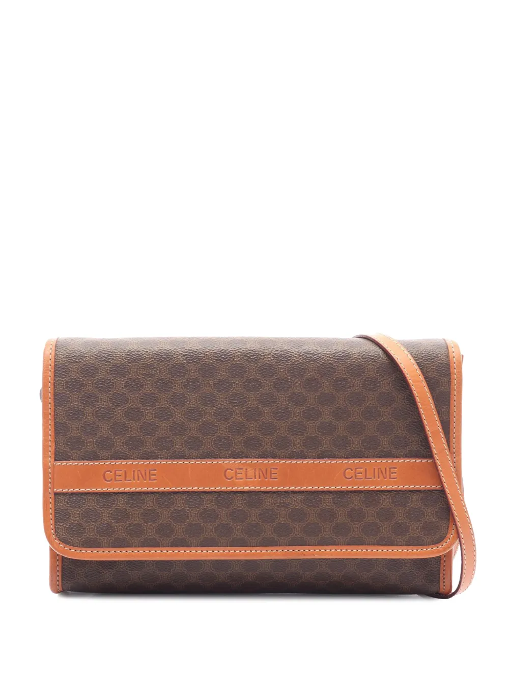Celine Pre-Owned 20th Century Macadam crossbody bag - Braun