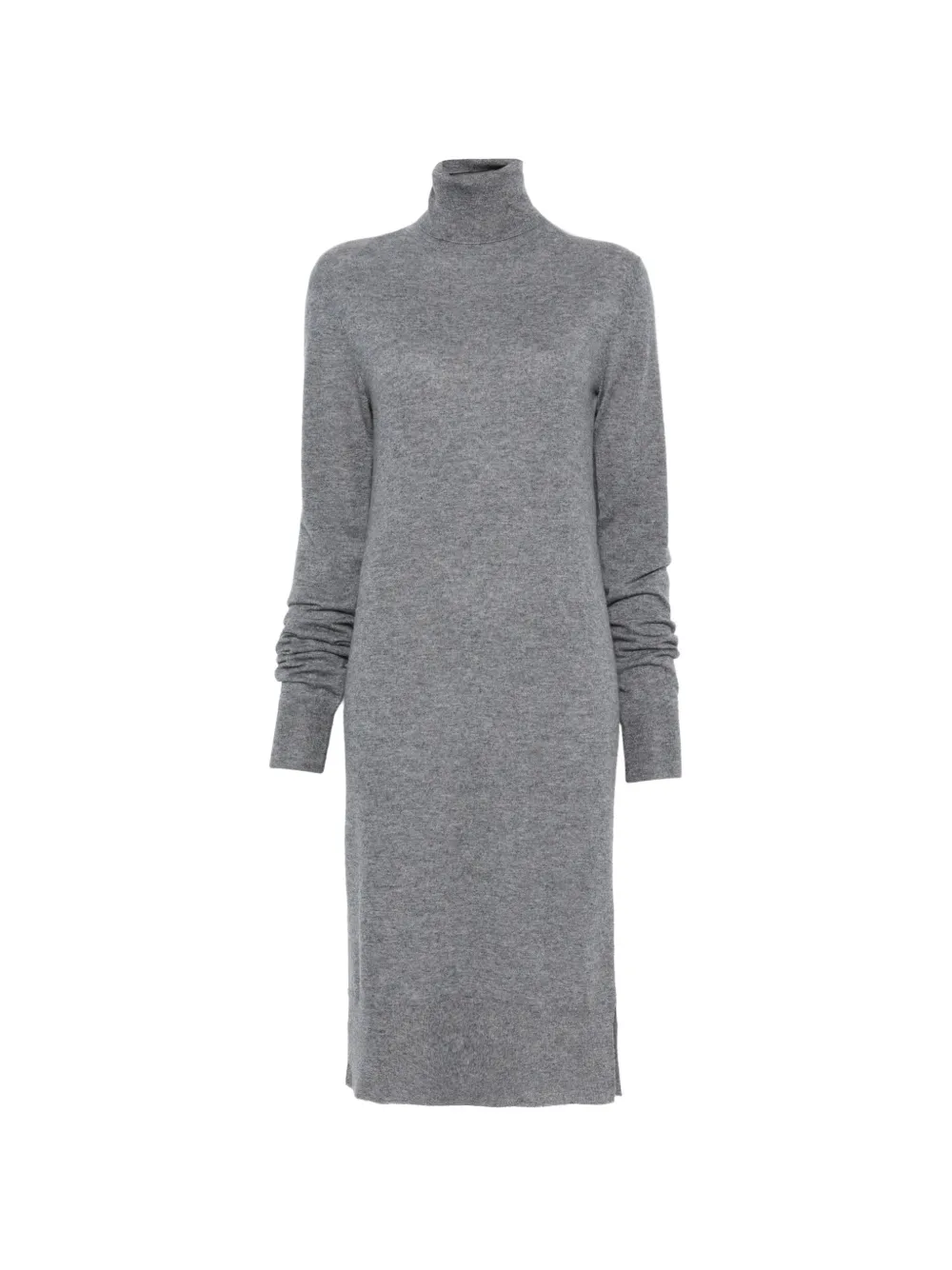 Universel Abito midi in maglia con collo alto - Grigio