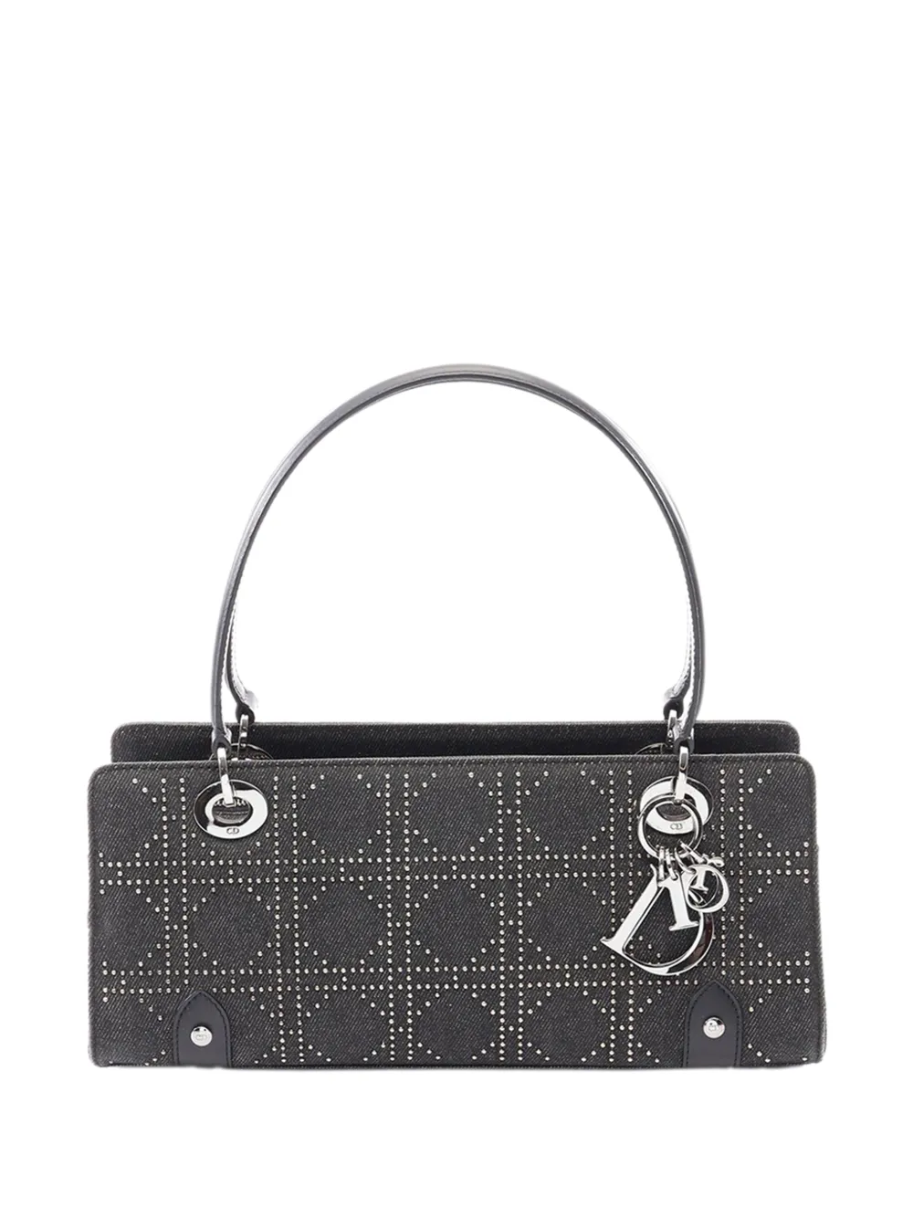 Christian Dior Pre-Owned 20th Century Denim Cannage Studded Lady Dior East West Shopper Bag handbag - Schwarz
