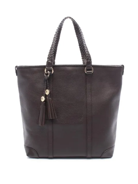 Gucci Pre-Owned Borsa tote in pelle con manico intrecciato 2000-2015
