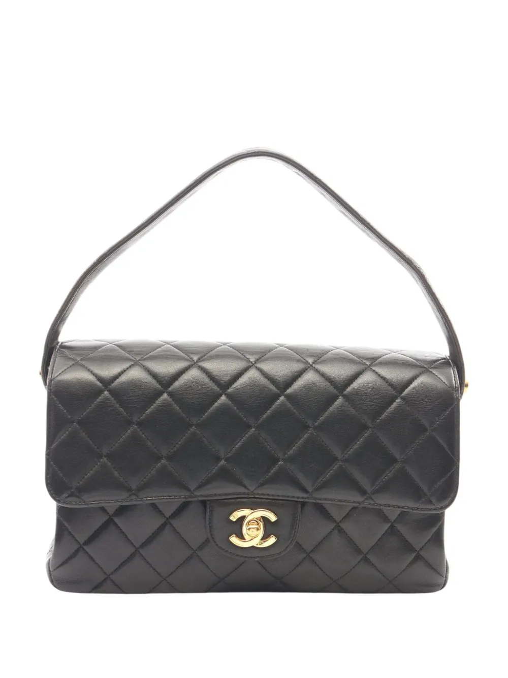 CHANEL Pre-Owned 1994-1996 Quilted Lambskin Double Sided Flap handbag - Black