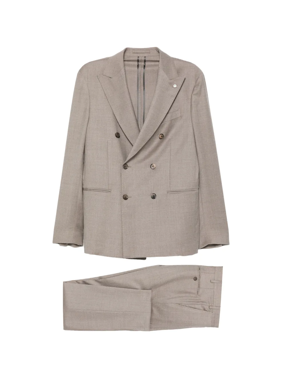 LUIGI BIANCHI MANTOVA double-breasted suit - Toni neutri