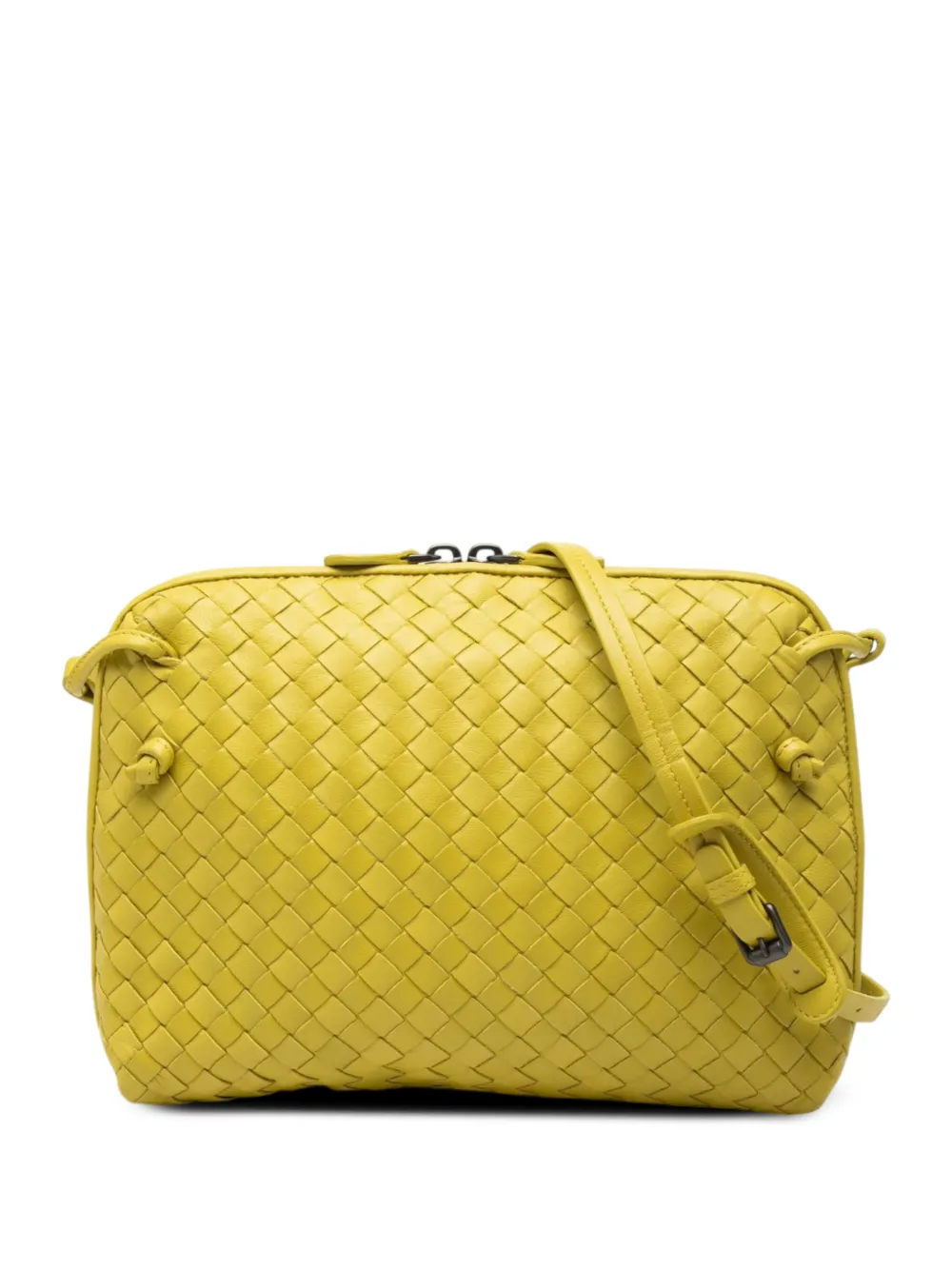 Bottega Veneta Pre-Owned 2012-2026 Nappa Intrecciato Nodini crossbody bag - Gelb