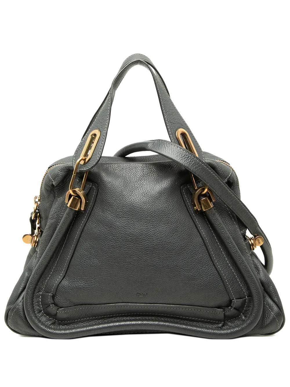 Chloé Pre-Owned 2013 Medium Pebbled Leather Paraty satchel - Schwarz