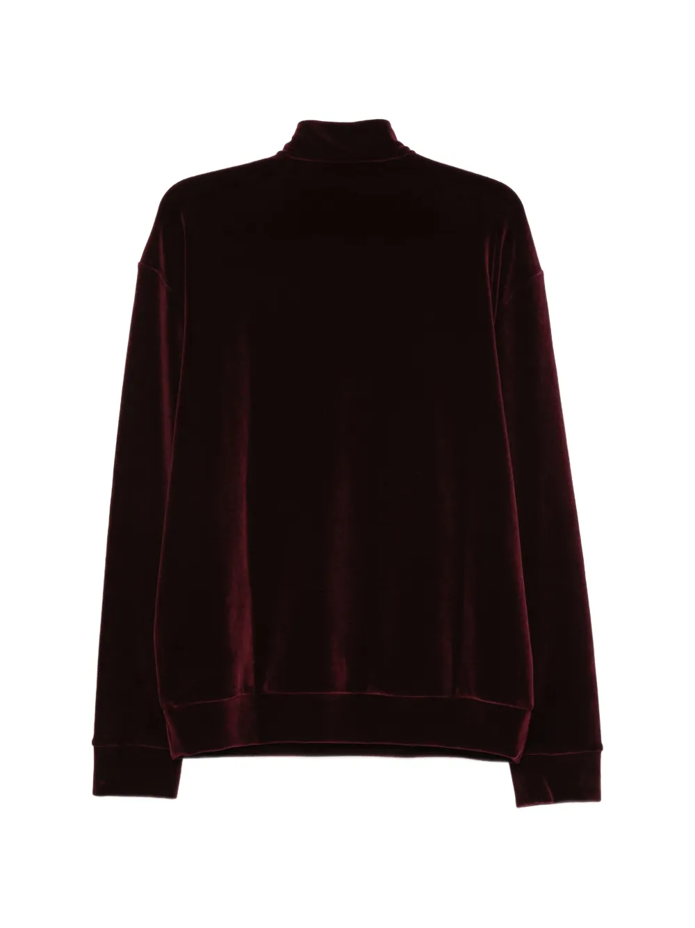 Giorgio Armani textured shawl-collar sweatshirt Rood