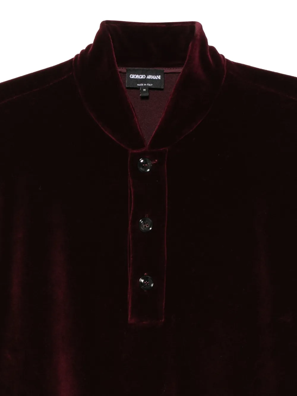 Giorgio Armani textured shawl-collar sweatshirt Rood