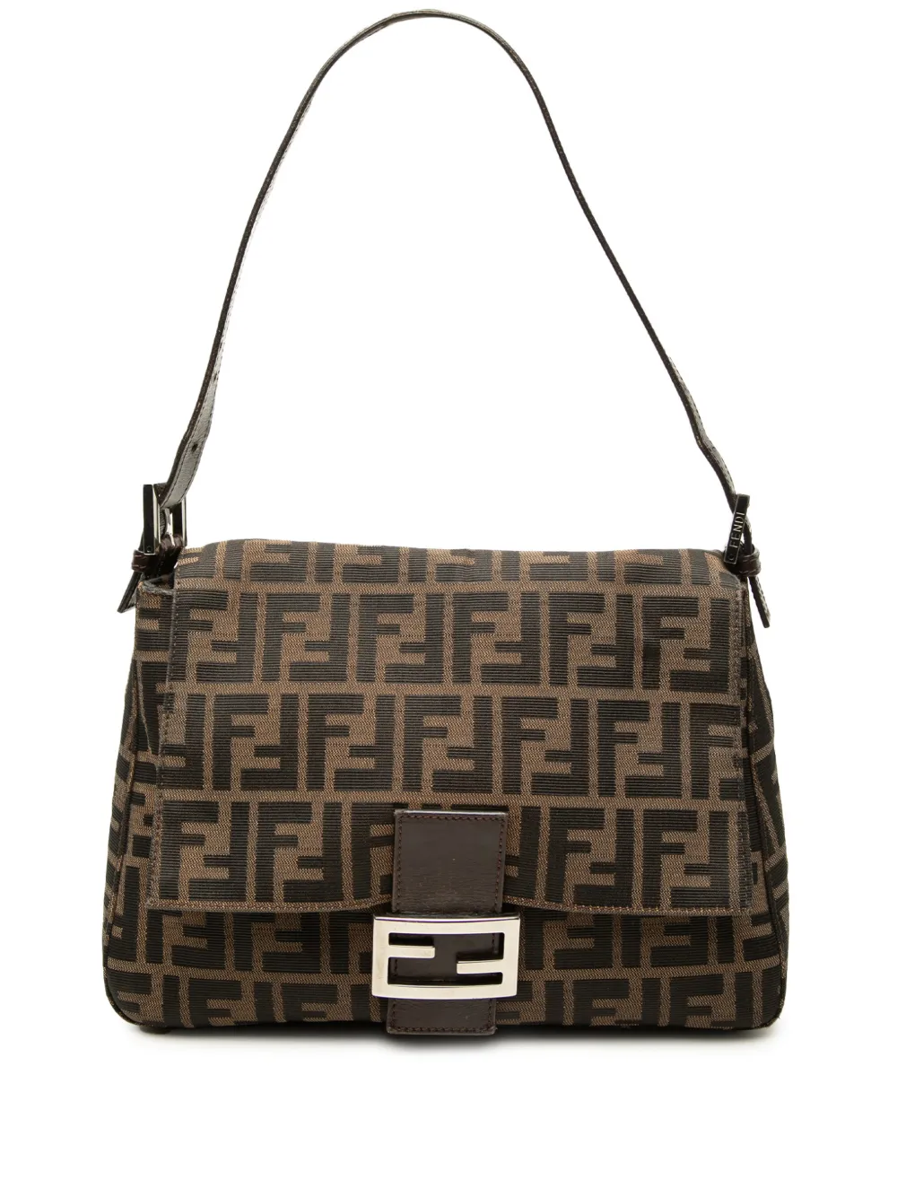 Fendi Pre-Owned 2000-2010 Zucca Canvas Mamma Forever shoulder bag - Braun