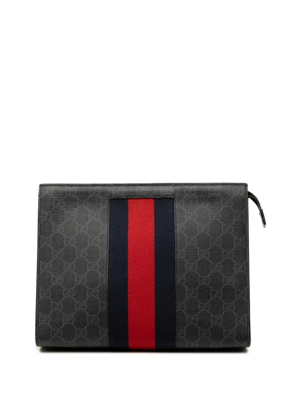 Gucci Pre-Owned 2000-2015 GG Supreme Web clutch bag - Black