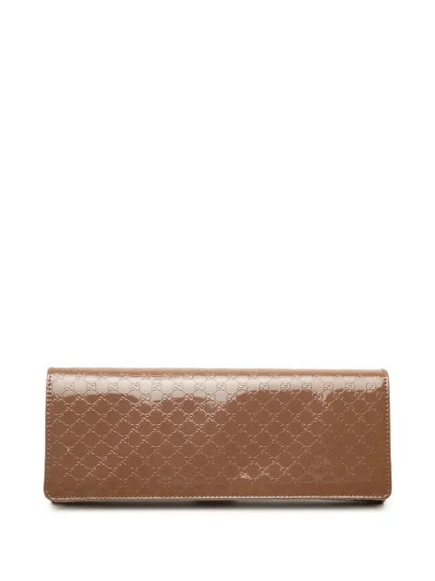 Gucci Pre-Owned 2000-2015 Microguccissima Patent Broadway clutch bag