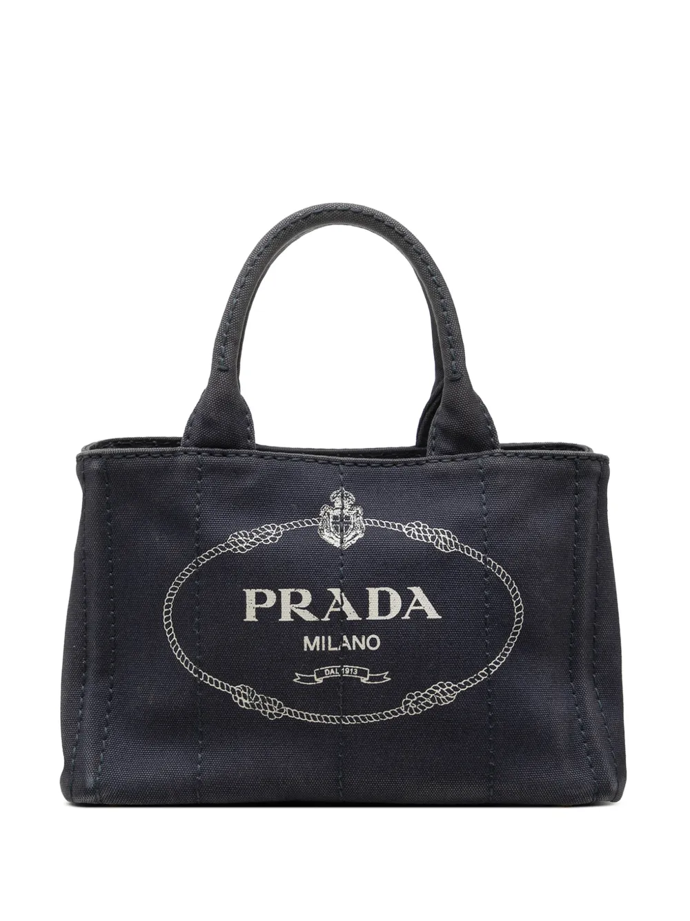 Prada Pre-Owned 2000-2013 Small Canvas Canapa Logo Tote satchel - Blu