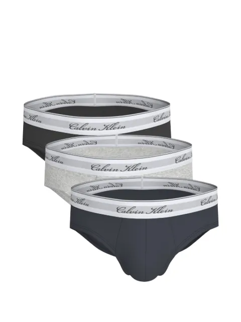 Calvin Klein logo-waistband briefs (set of three)