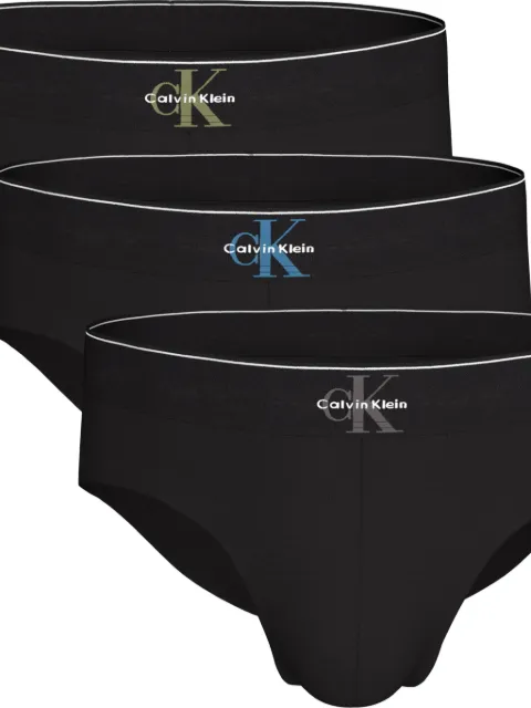 Calvin Klein logo-waistband briefs (set of three)