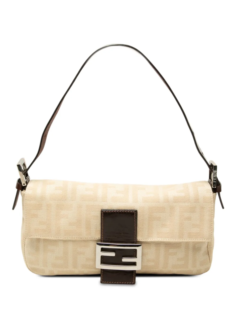 Fendi Pre-Owned 20th Century Zucca Canvas Baguette shoulder bag - Nude